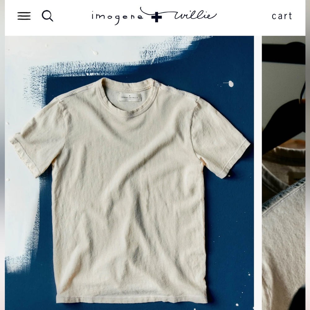 NWOT Imogene + Willie Cream Short Sleeve Tee
